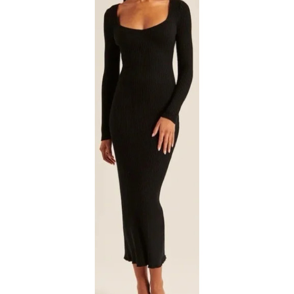 Abercrombie & Fitch Dresses & Skirts - Abercrombie & Fitch Long-Sleeve Ribbed Maxi Sweater Dress Size Medium Tall